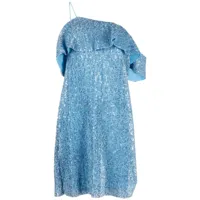 stine goya robe courte kenza à sequins - bleu
