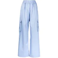 stine goya pantalon ample à poches cargo - bleu