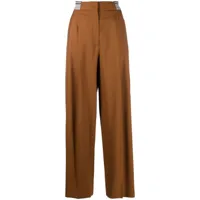 fabiana filippi pantalon de tailleur à taille haute - marron