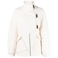 ganni manteau à design asymétrique - blanc