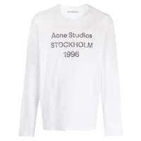 acne studios t-shirt à logo imprimé - blanc