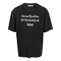 acne studios t-shirt en coton à imprimé graphique - noir