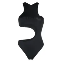 pinko maillot de bain à logo imprimé - noir