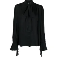 pinko chemise drapée à détail de nœud - noir