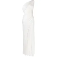 jenny packham robe brodée de sequins à design à une épaule - blanc