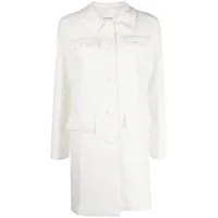 p.a.r.o.s.h. manteau matelassé à simple boutonnage - blanc