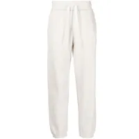 sunspel pantalon de jogging en polaire - blanc