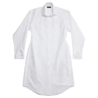 balenciaga robe-chemise en coton - blanc
