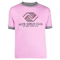 1017 alyx 9sm t-shirt à slogan imprimé - rose