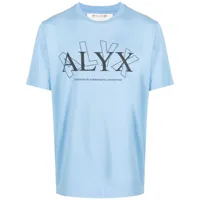 1017 alyx 9sm t-shirt à logo imprimé - bleu