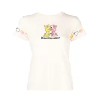 natasha zinko t-shirt heartbreaker à imprimé graphique - jaune