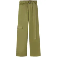 proenza schouler white label pantalon cargo à taille ceinturée - vert