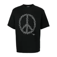 undercover t-shirt en coton à imprimé paix - noir