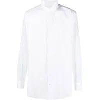 brioni chemise en coton à rayures - blanc
