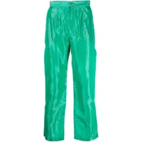 erl pantalon droit à taille mi-haute - vert