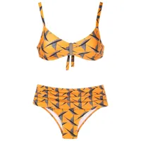 lygia & nanny bikini anne à imprimé graphique - orange