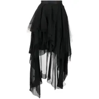 shiatzy chen jupe en tulle genisis à design asymétrique - noir
