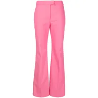 moschino pantalon de tailleur évasé à taille haute - rose