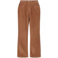 re/done pantalon évasé 70s en velours côtelé - marron