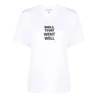 victoria beckham t-shirt à slogan imprimé - blanc