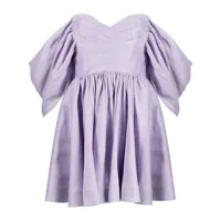 aje robe courte zorina à épaules dénudées - violet
