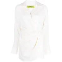 gauge81 robe courte puno en lin - blanc