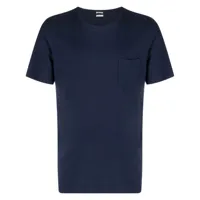 massimo alba t-shirt en coton panarea à poche poitrine - bleu