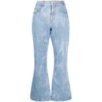 stella mccartney jean à patch logo - bleu