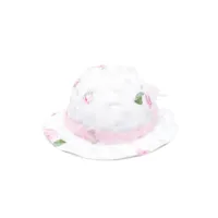monnalisa chapeau à fleurs - blanc