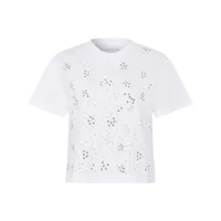 rabanne t-shirt à détails de clous - blanc