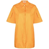 jason wu robe-chemise à manches ballons - orange