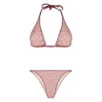 missoni bikini en maille métallisée - rose