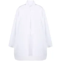 hed mayner chemise en coton à col montant - blanc