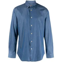 paul smith chemise en jean à manches longues - bleu