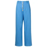 olympiah pantalon boutonné à coupe courte - bleu