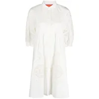 la doublej robe-chemise à empiècements - blanc