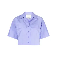 3.1 phillip lim chemise crop à col cranté - violet