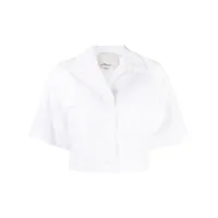 3.1 phillip lim chemise crop à manches courtes - blanc
