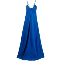 dorothee schumacher robe longue à taille empire - bleu