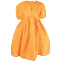 cecilie bahnsen robe courte thelma à manches bouffantes - orange