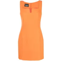 boutique moschino robe courte à design sans manches - orange