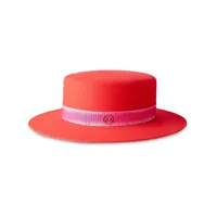 maison michel chapeau kiki à design en feutre - rose