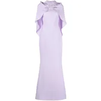 saiid kobeisy robe longue à fleurs - violet