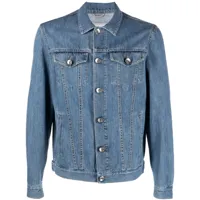 brunello cucinelli veste en jean à coupe quatre poches - bleu
