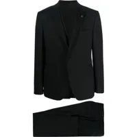 tagliatore smoking trois-pièces à veste à simple boutonnage - noir