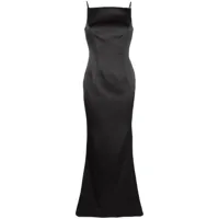 rasario robe longue à encolure carrée - noir
