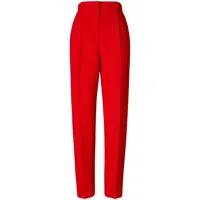 tory burch pantalon en laine - rouge