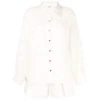 b+ab chemise à design texturé - blanc