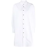palm angels robe-chemise à boutonnière - blanc