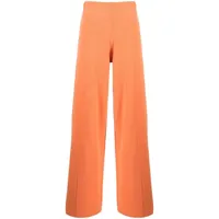 pringle of scotland pantalon en maille à taille haute - orange